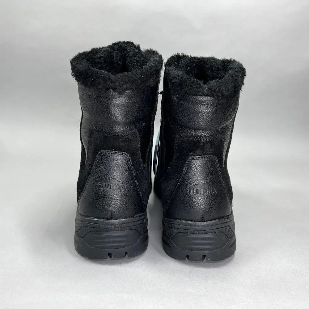 Tundra Lucania Boots Women's‎ Size 10 Black Leather Waterproof Lace Up Combat